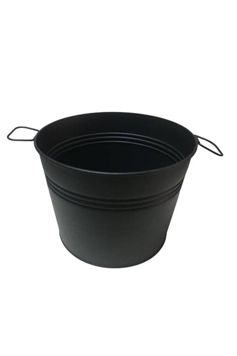 Essen Ticaret Mat Siyah Yuvarlak Odun Kovası