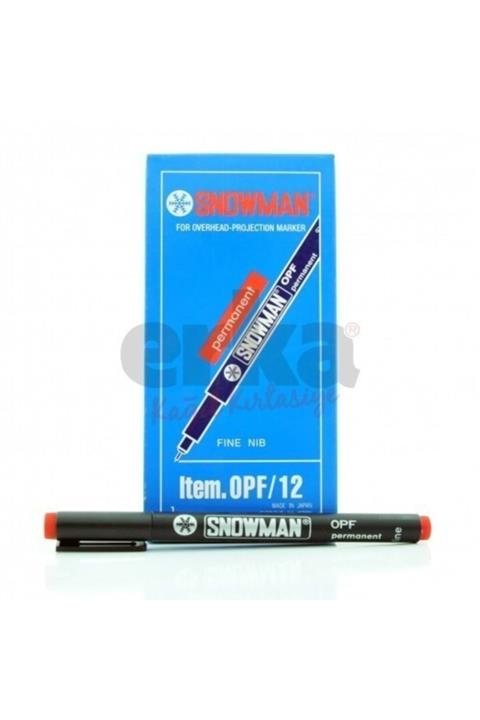 Snowman F Kırmızı Asitat Kalemi Kırmızı 4 Adet Ince Uçlu