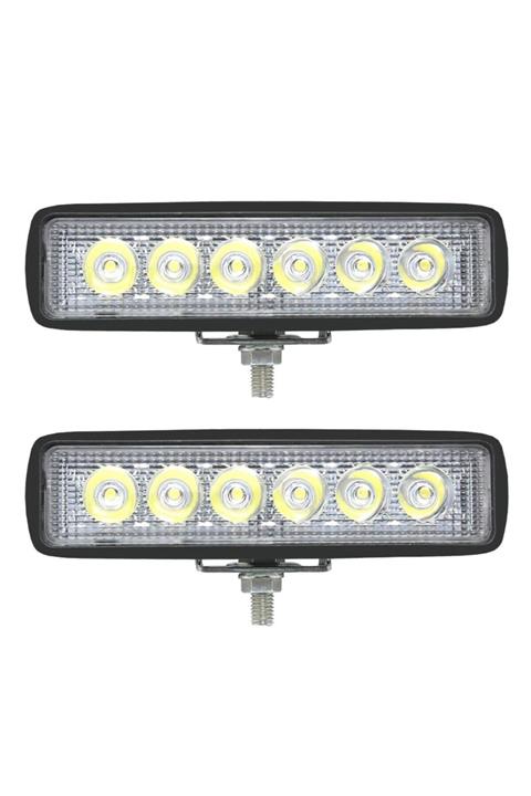 Carub Off Road Led Projektör Lamba 10-30v 18w 6 Led 15 X 4cm 2 Ad