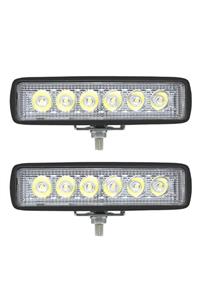 Carub Off Road Led Projektör Lamba 10-30v 18w 6 Led 15 X 4cm 2 Ad