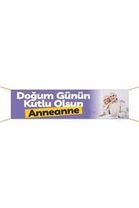 Özgüvenal Doğum Günü Anneannem Pankartı 17 75x300 cm
