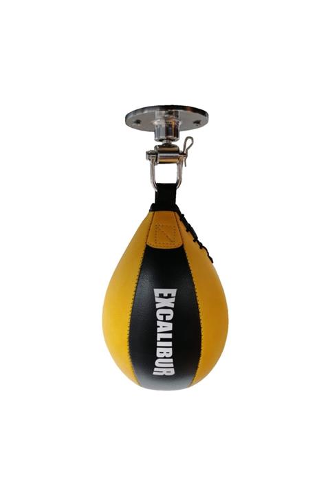 Excalibur Fox Punchingball Pencikbol Top Boks Hız Topu Çelik Fırdöndü Set - Sarı Siyah