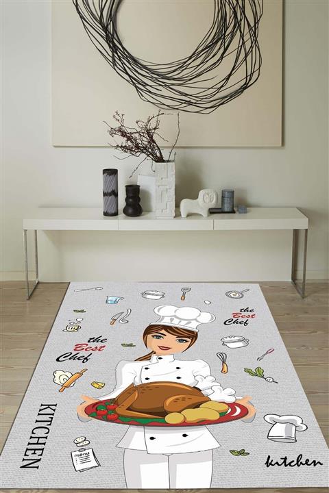 RugViva Kaymaz Tabanlı Makinede Yıkanabilir Mutfak Halısı Mt50