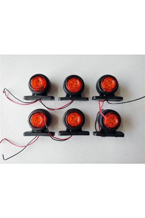 REPLAX 24 Volt 6 Adet 12 Led Kırmızı Sarı Mini Led Takoz Lamba
