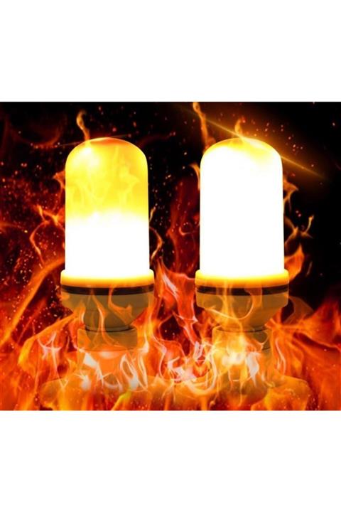 dukkaan Alev Efektli Sensörlü Dekoratif Led Lamba Usb Şarjlı