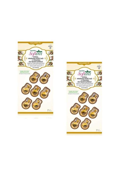 Softem Hindistan Cevizi Yağı + E Vitaminli Cilt Bakım Kapsülü X 2 Adet