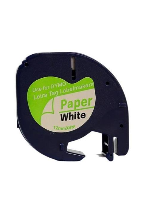 Dymo Letratag Şerit Kağıt 12mmx4 Mt Beyaz 91200