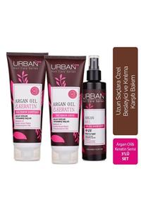 Urban Care Argan Oil & Keratin Saç Bakım Serisi 3'lü Avantajlı Bakım Seti