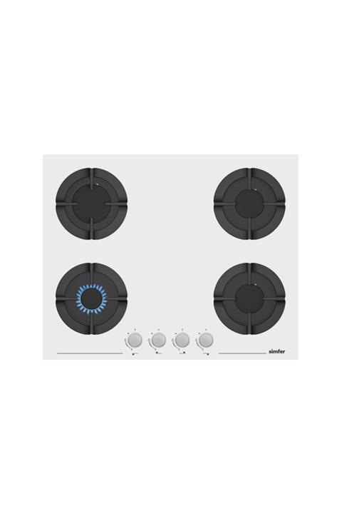 Simfer 3651 4g 65 Cm Beyaz Ankastre Cam Ocak