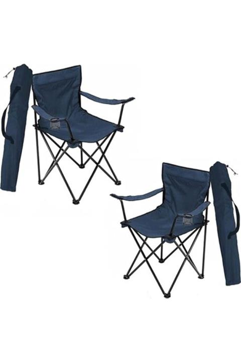 Toysan Lacivert Katlanır Çantalı Kamp Sandalyesi 2 Adet
