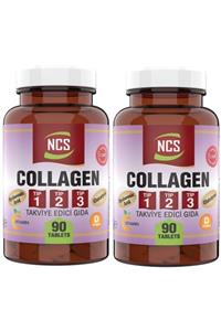 NCS Collagen (kolajen) (tip) 1-2-3 Hyaluronic Acid 2 X 90 Tablet Glutatyon C & E & D Vitamini