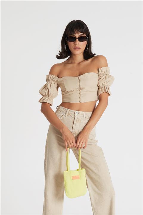 CROSS JEANS Sarı 20x16 Jean Çanta 0488c-006