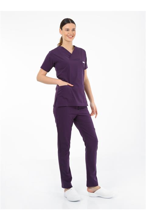 Poloscrubs Hemşire Forma Likralı Tıbbi Üniforma