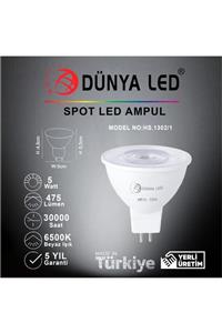 DÜNYA LED Hs.1302/1 5w Mr16 Led Spot G-4 6500k Beyaz Işık