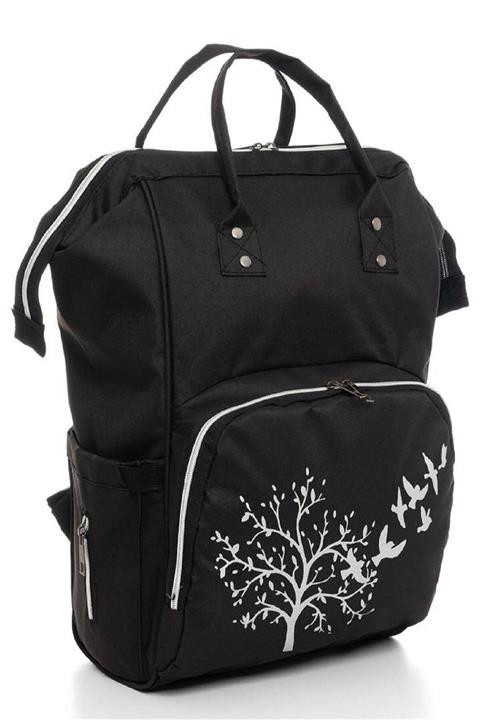 Sahra Leke Tutmaz Su Geçirmez Termal Bölmeli Ağaç Desenli Klasik Anne Bebek Bakım Sırt Çantası