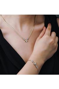 Ema Jewellery Altın Mineli Göz Ikili Set