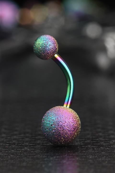 depozoom Unisex Cerrahi Çelik Simli Göbek Piercing