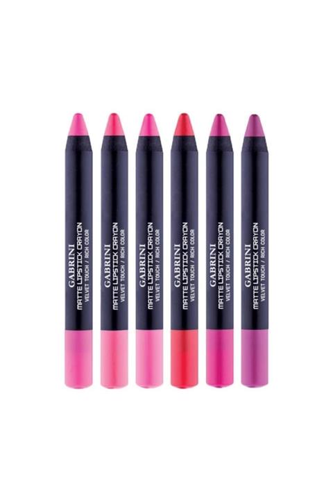 Gabrini Matte Lipstick Crayon Kalem Ruj Seti No:14-16-18-20-22-24
