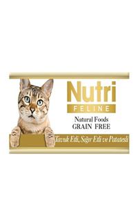 Nutri Sığır,tavuk Ve Patatesli Tahılsız Kedi Yaş Maması 85 Gram