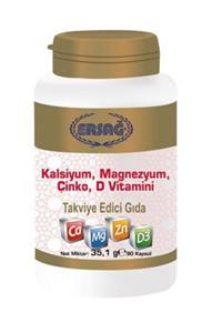 Ersağ Kalsiyum, Magnezyum, Çinko D Vitamini 90 Kapsül