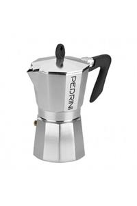 Pedrini Aluminyum Moka Pot 3 Cups - Manuel Kahve Demleyici 3 Kupa