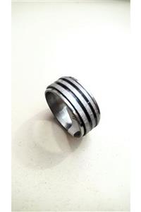 Fashion Rings Çelik Sırlı Erkek Stres Yüzüğü Genişlik 1,01 Mm