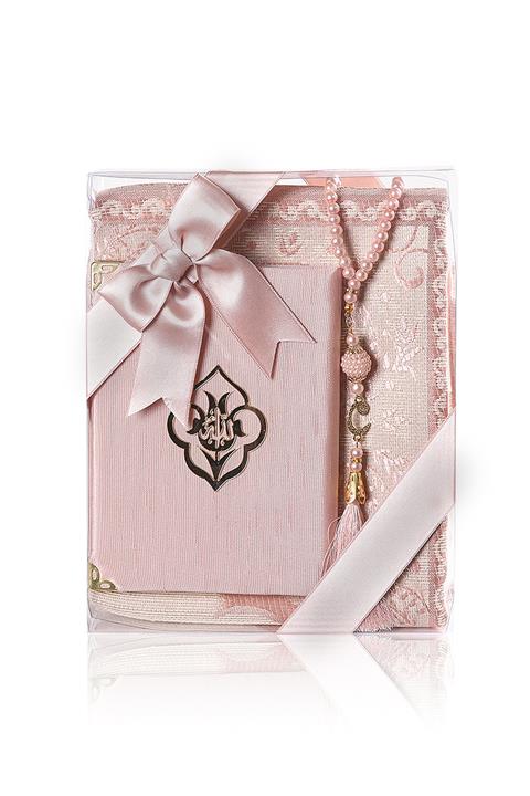 ikrahac Çeyizlik Seccade Kuranlı Set Pudra