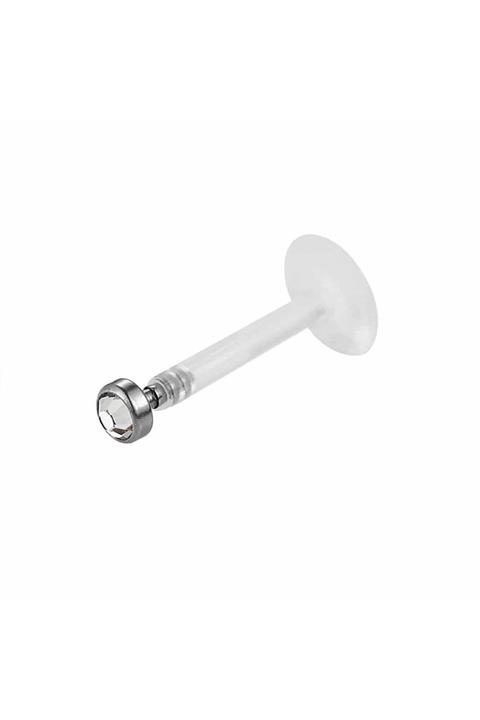 TakıConcept Akrilik Taşlı Şeffaf Dudak-kulak Piercing