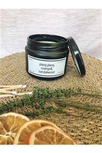 Make me Happy Kokulu Mum Ylang Ylang -portakal - Sandal Ağacı Kavanoz Soya Mum 12oz Siyah