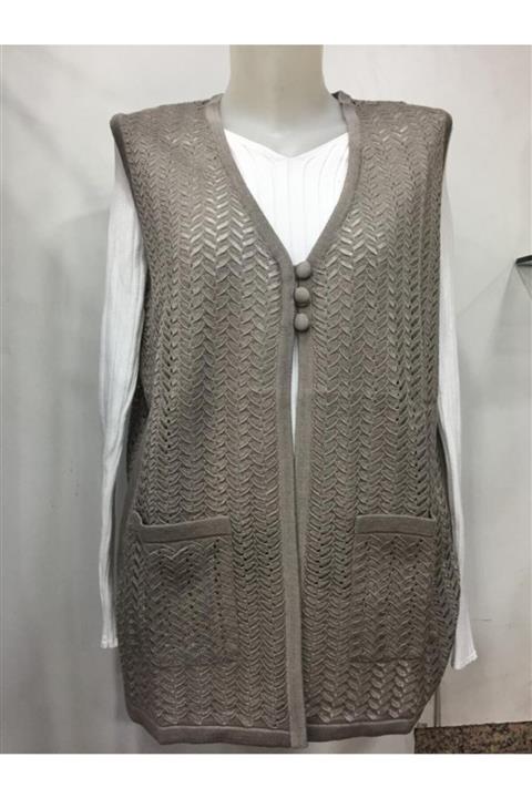 HESNA Kadın Bej Afacan Yelek