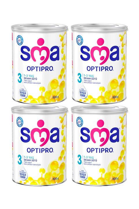 SMA 3 800 Gr Optipro  Çocuk Devam Sütü 4'lü Paket