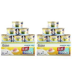 Gourmet 12 Adet Gold Kıyılmış Ton Balıklı Kedi Konservesi 85 gr