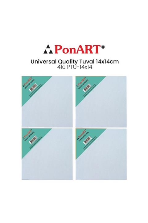 Ponart Universal Quality Tuval 14x14cm 4lü Ptu-14x14