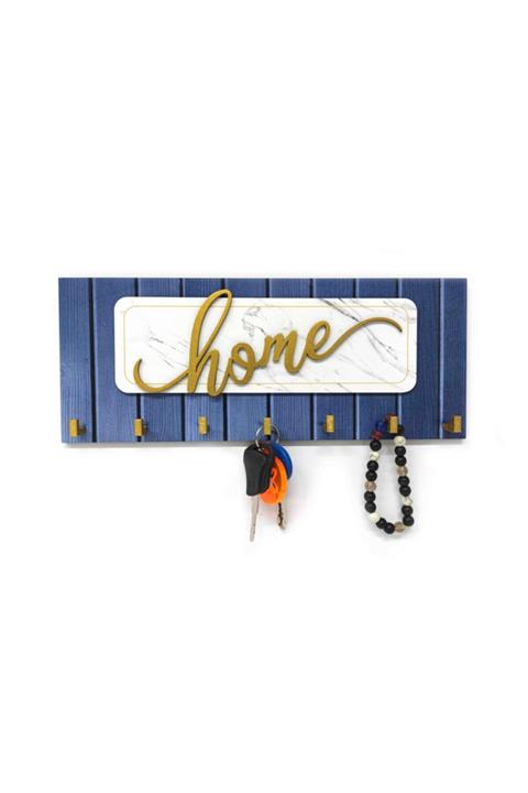 CajuArt Dekoratif Kabartma Home Yazılı Ahşap Modern Anahtarlık