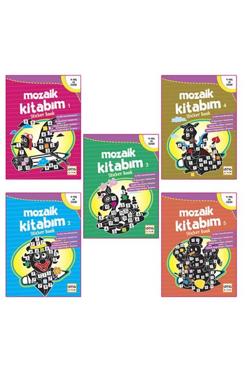 Nar Yayınları Mozaik Yapıştırma Sticker Etkinlik Çalışmaları 5 Kitap - 4 Yaş