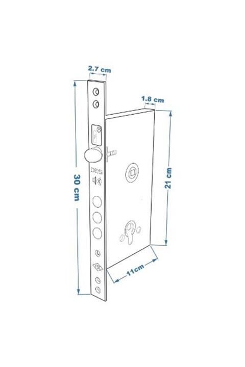 Desi Dak Alarmlı Monoblok Çelik Kapı Kilidi