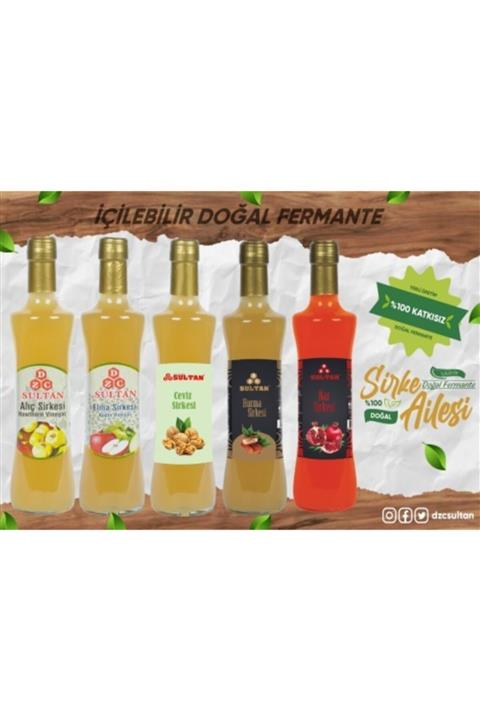 DZC SULTAN SİRKE Süper 5 Li (alıç,elma,ceviz,hurma,nar Sirkesi ) 500 Ml