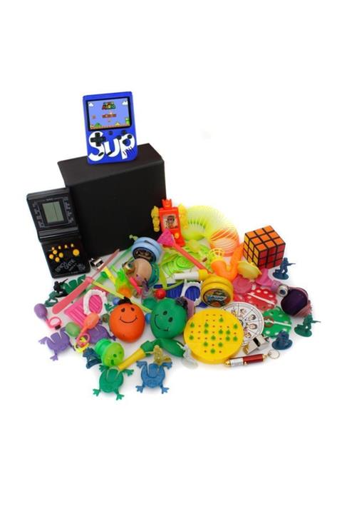 Nostaljik Lezzetler Nostaljik Bakkal Özel Siyah Tetris Ve Mavi Nostaljik Atari Oyuncak Kutusu