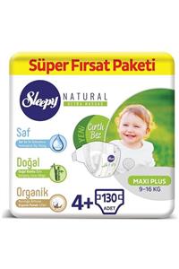 Sleepy Natural Bebek Bezi 4+ Numara Maxi Plus Süper Fırsat Paketi 130 Adet