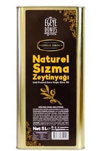 EGEYE DÖNÜŞ Soğuk Sıkım Naturel Sızma Yeni Mahsül Zeytinyağı Teneke - 5 Lt.