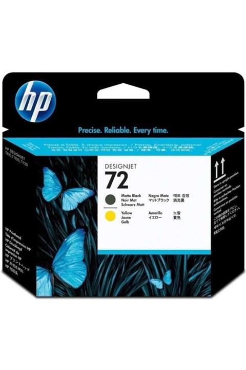 HP 72-c9384a Orjinal Sarı Ve Mat Siyah Baskı Kafası