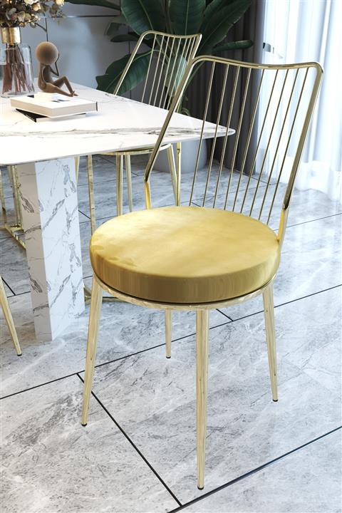 Puklife Gold Ayak Metal Sandalye (HARDAL)