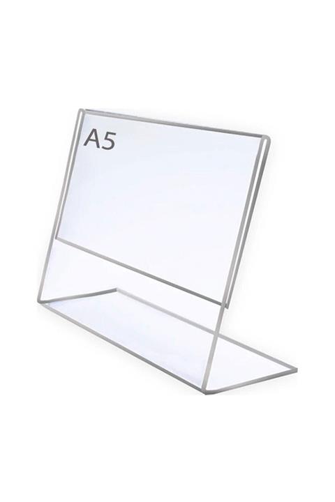 Karlobi 5'li Paket Masaüstü L Tipi A5 Yatay Şeffaf Pleksi Föylük Fiyatlık