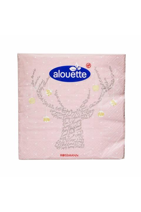 alouette Yılbaşı Peçetesi Pembe Geyik 20'li