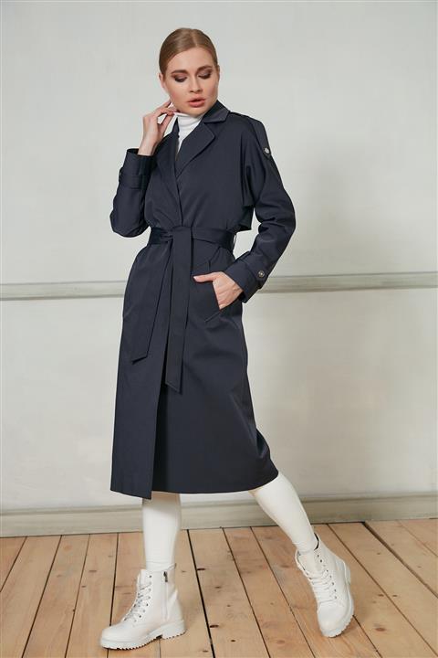 Icon Kadın Lacivert Şimal Trençkot 502 Kb