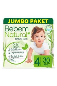 Bebem Natural Bebek Bezi 4 Beden Maxi 30 Adet