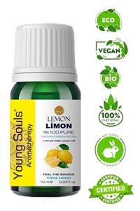 YOUNG SOULS Aromaterapi Limon Uçucu Yağ (essential Oil) % 100 Natural 10 Ml