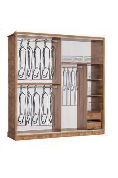 Çiftci Ticaret Ceviz Renk Mdf 5 Parça Sürgülü Yatak Odası Takımı