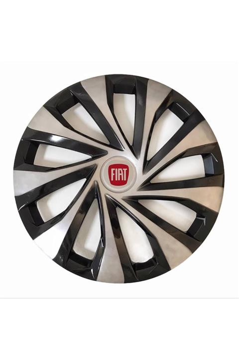 HMNL Fiat Palio 14'' Inç Gri - Siyah Jant Kapağı 4 Adet Çelik Jant Görünümlü