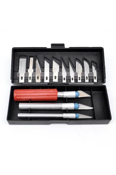 MBL 16 Parça Çok Fonksiyonlu Kauçuk Ahşap Işleme Hobi Neşter Seti